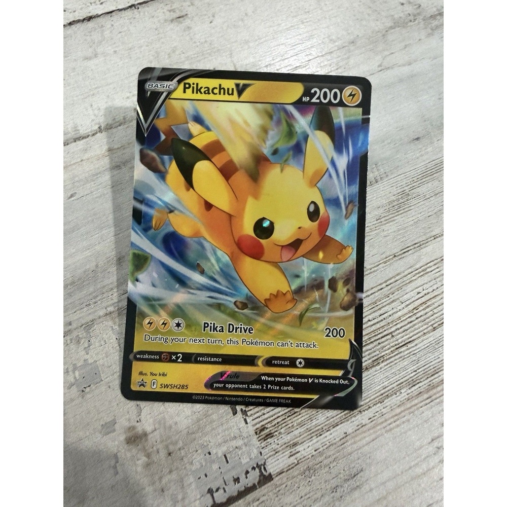 Pikachu V SWSH285 Black Star Promo Pokémon Card Holo 200 HP Sword & Shield